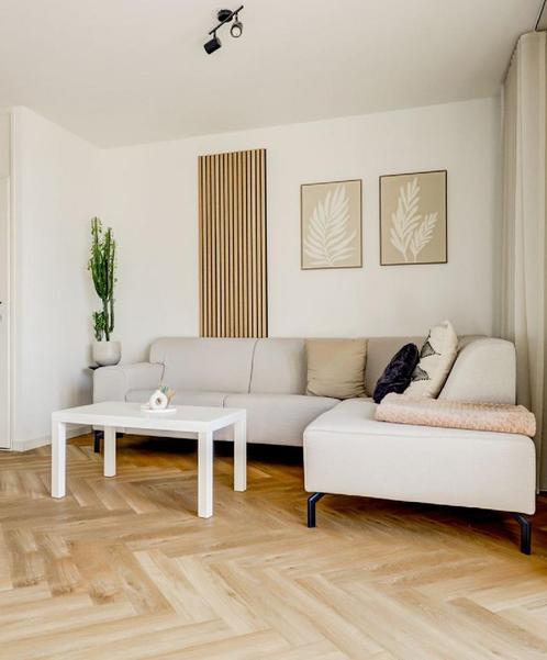 Hoekbank Sanders Grijs-Beige ophalen NIEUWEGEIN, Huis en Inrichting, Banken | Bankstellen, Zo goed als nieuw, Hoekbank, Driepersoons