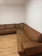 Lederen zetel in camel kleur, Huis en Inrichting, Ophalen, Zo goed als nieuw, Leer, Industrieel, modern