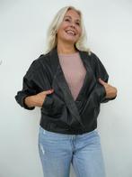 *Abfab Vintage Zwarte Leren 80's Jack M*, Ophalen of Verzenden, Zo goed als nieuw, Maat 38/40 (M), Zwart