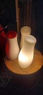 3 ikea retro lampen 2x wit 1x rood, Ophalen of Verzenden, Huis en Inrichting