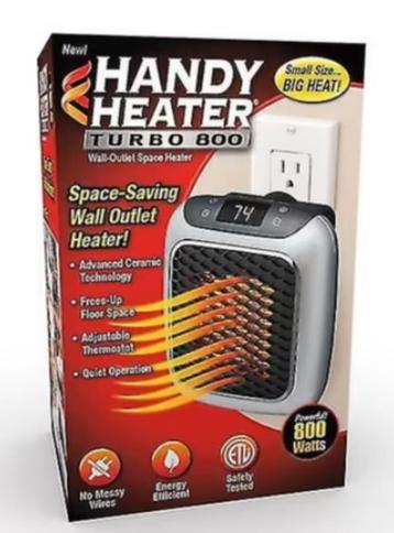 Handy Heater 800 watt Snel Verwarmen – Binnen 10 minuten war