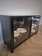 Glazen vitrinekast, Huis en Inrichting, Kasten | Vitrinekasten, Met deur(en), 100 tot 150 cm, 100 tot 150 cm, Ophalen of Verzenden