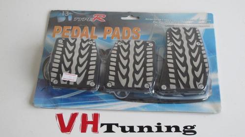 Pedal pads UE4359 type R, universele pedalenset aluminium zw, Auto diversen, Tuning en Styling, Ophalen of Verzenden