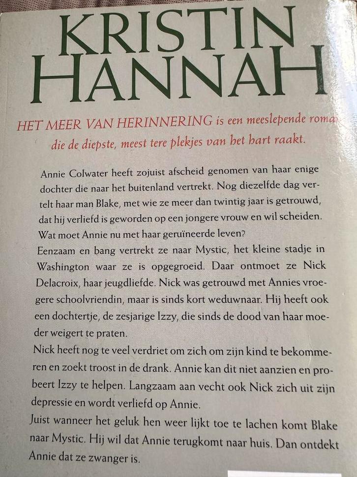 Het Meer van Herinnering - Kristin Hannah, Boeken, Romans, Gelezen, Nederland, Ophalen of Verzenden