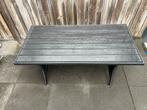 Zwarte tuintafel - Achtertuin/Buiten, Ophalen of Verzenden, Gebruikt, Rechthoekig, Kunststof