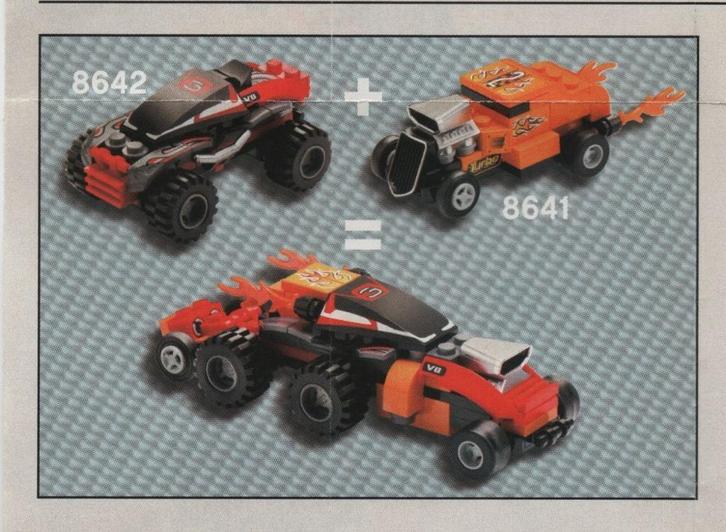 lego 8641-1 plus 8642-1 lego racers tiny turbo's (2004), Kinderen en Baby's, Speelgoed | Duplo en Lego, Gebruikt, Lego, Complete set