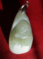 Jade Happy Boeddha (Poe-Tai Ho-Shang) hanger + certificaat, Overige voorstellingen, Verzenden, Wit, Nieuw