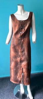 Vintage lange jurk Dirndl-stijl bruin maat M, Kleding | Dames, Jurken, Maat 38/40 (M), Bruin, Verzenden, Vintage
