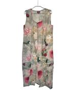 Zucchero Jurk Maat 42 Beige Bloemenprint Linnen Maxi, Kleding | Dames, Verzenden, Beige, Maat 42/44 (L), Zo goed als nieuw