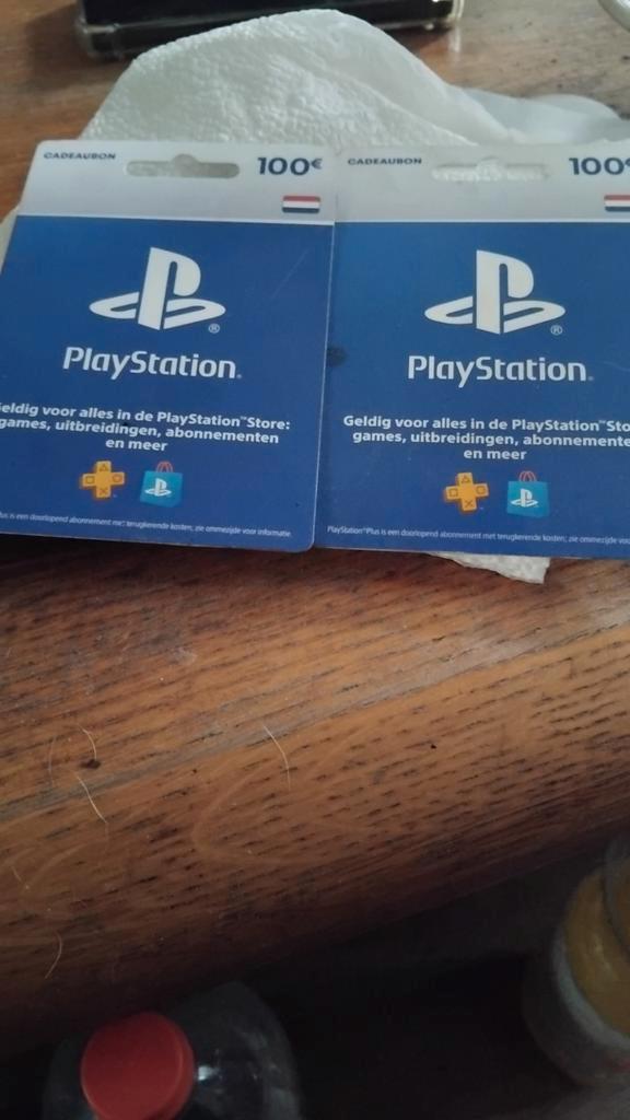2x PlayStation Cadeaubon - 100 Euro per stuk, Spelcomputers en Games, Spelcomputers | Overige, Nieuw, Ophalen of Verzenden