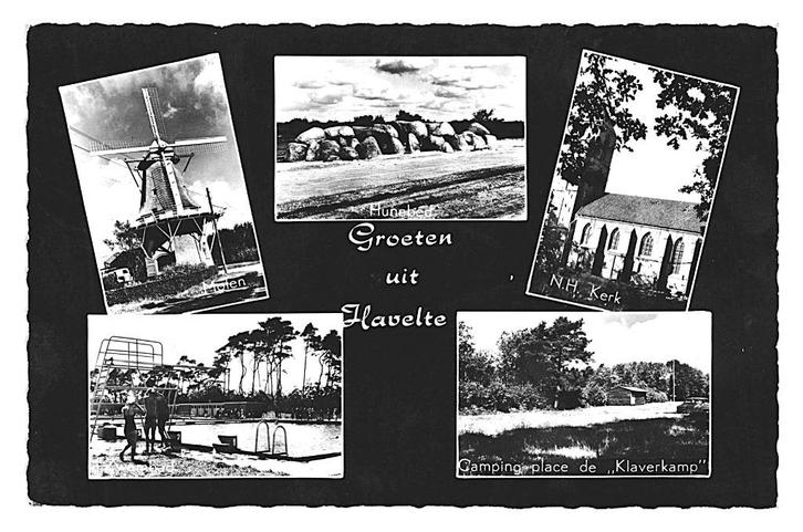 979087 Havelte Drenthe 1965 Postzegel afgeweekt, Verzamelen, Ansichtkaarten | Nederland, Gelopen, Noord-Brabant, 1960 tot 1980