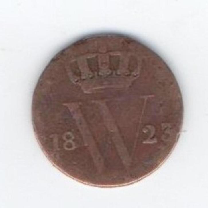 1/2 cent Nederland jaar 1823 Brussel, Postzegels en Munten, Munten | Nederland, Losse munt, Overige waardes, Koning Willem I, Ophalen of Verzenden
