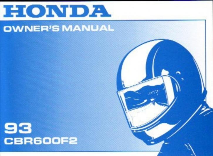 Honda CBR600 F2 manual 1993 (5021z), Motoren, Handleidingen en Instructieboekjes, Honda, Verzenden
