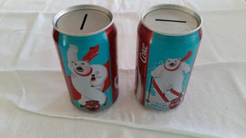 2 verschillende Coca-Cola spaarpotten  beschikbaar voor biedingen
