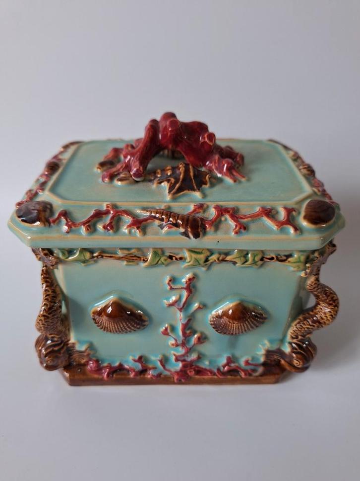 Bijzonder Frans Barotiene kistje porcelein, Antiek en Kunst, Curiosa en Brocante, Ophalen of Verzenden