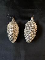 Vintage Antieke Set van 2 kerstballen denneappel, Ophalen, Gebruikt