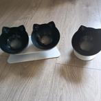 Katten voerbakjes verhoogd dubbel en enkel, Ophalen of Verzenden, Ergonomisch, Zo goed als nieuw