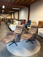 Relaxfauteuils , bruine leren relax fauteuils stoelen ZGAN, 2871SK, Mariansoliak8@gmail.com, Ophalen of Verzenden, Zo goed als nieuw