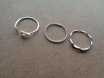 zilveren ringen set drie stuks STE BEE [1023], Verzenden, Nieuw, 17 tot 18, Dame