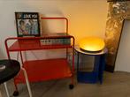 Bijzettafel op wielen / trolley, Huis en Inrichting, Ophalen, Metaal of Aluminium, 55 tot 75 cm, Zo goed als nieuw
