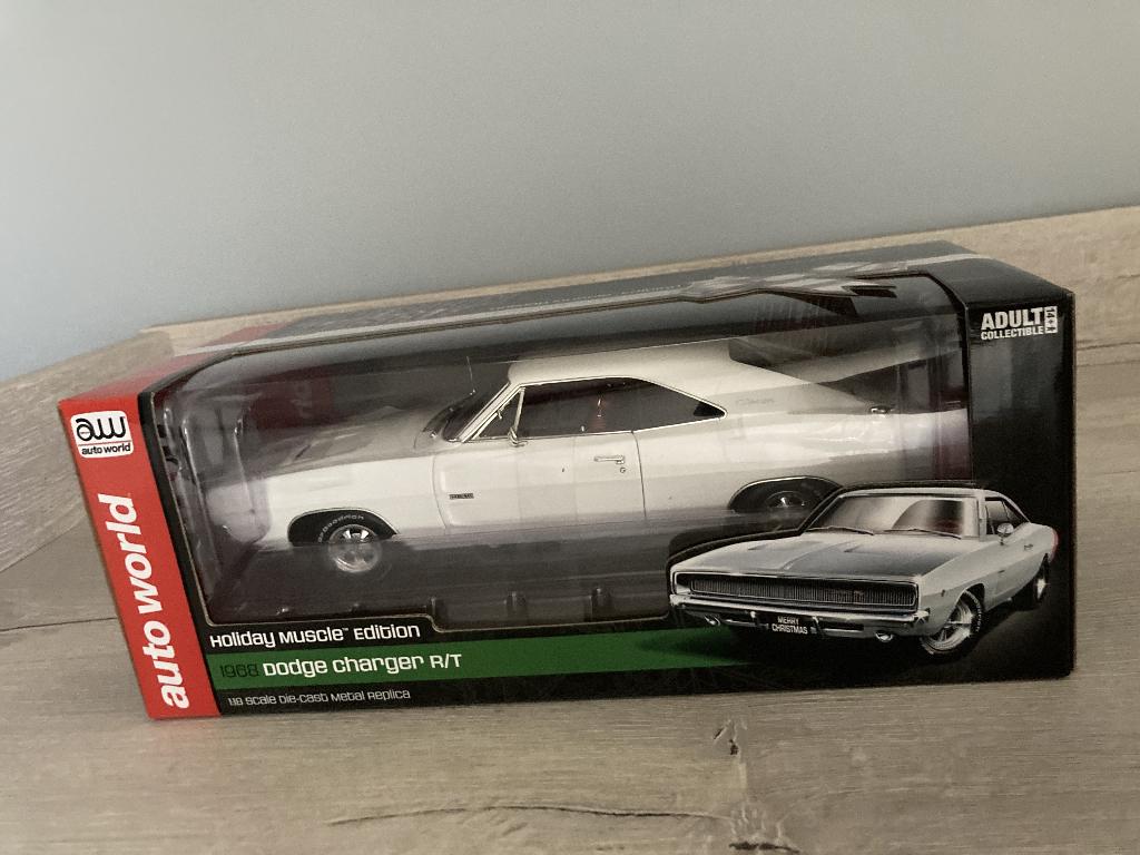 1968 Dodge Charger Auto World/American Muscle 1/18, Ophalen of Verzenden, Nieuw, Auto, Overige merken