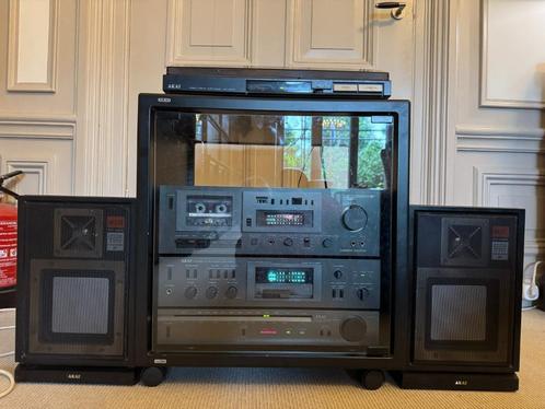 AKAI vintage platenspeler versterker cassettedeck tuner box, Audio, Tv en Foto, Stereo-sets, Gebruikt, Cassettedeck, Tuner of Radio
