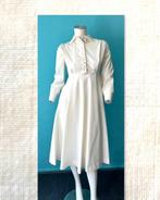 Vintage jaren 50 jurk wit maat XS, Kleding | Dames, Verzenden, Wit, Vintage, Knielengte