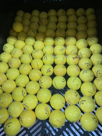75 Gele Callaway Golfballen - Chrome Soft/X Gebruikt beschikbaar voor biedingen