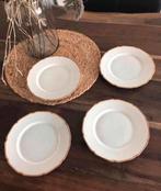 💝 Vintage antiek HEINRICH & CO ontbijtbord wit goud, Ophalen of Verzenden