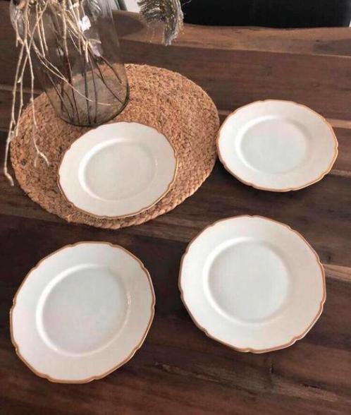 💝 Vintage antiek HEINRICH & CO ontbijtbord wit goud, Antiek en Kunst, Antiek | Servies los, Ophalen of Verzenden