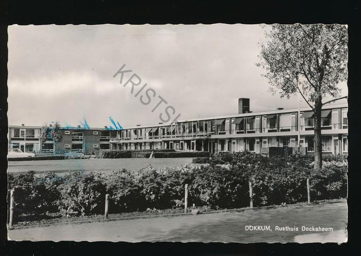Dokkum - Rusthuis Dockaheem [003-4352, Verzamelen, Ansichtkaarten | Nederland, Gelopen, Friesland, 1940 tot 1960, Ophalen of Verzenden