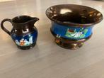 Goudsteen, copper lusterware, antiek kannetje en kom, Antiek en Kunst, Antiek | Keramiek en Aardewerk, Ophalen of Verzenden