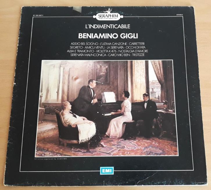 Beniamino Gigli - L'Indimenticabile - Seraphim 3C 033 00711, Cd's en Dvd's, Vinyl | Klassiek, Zo goed als nieuw, Opera of Operette