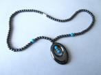 Mooie set van Hematiet (bloedsteen) ketting met grote hanger, Sieraden, Tassen en Uiterlijk, Kettingen, Ophalen, Zo goed als nieuw