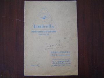 Lambretta 125 LD  1954 motor scooters handleiding beschikbaar voor biedingen
