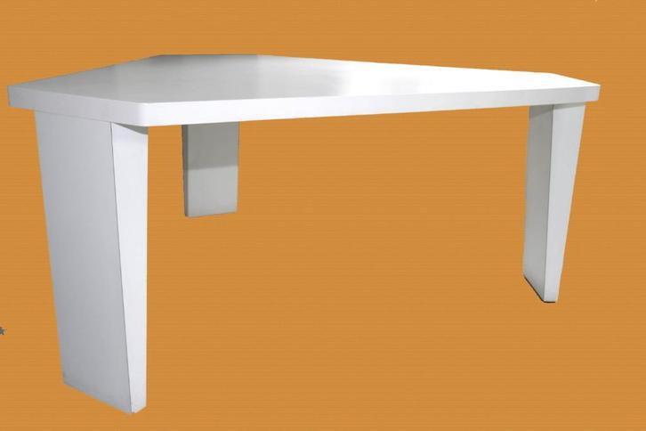 Hulshoff vintage jaren '80 eet/vergadertafel driehoek 6 pers, Huis en Inrichting, Tafels | Eettafels, Gebruikt, 100 tot 150 cm