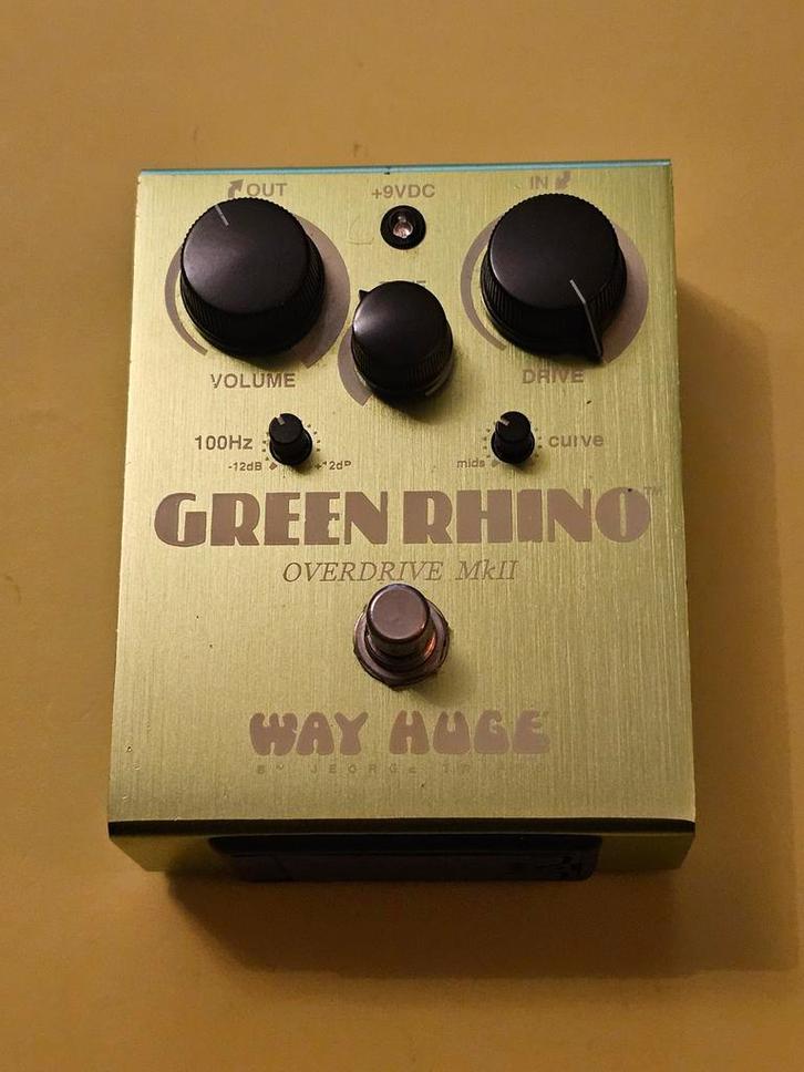 Way Huge Green Rhino Overdrive MkII, Muziek en Instrumenten, Effecten, Zo goed als nieuw, Distortion, Overdrive of Fuzz, Ophalen of Verzenden