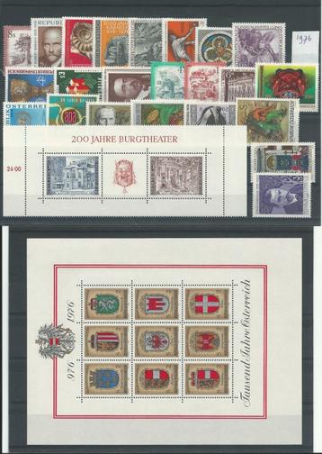 Oostenrijk jaargang 1976, helemaal kompleet en postfris. beschikbaar voor biedingen
