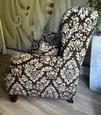 Comfortabele fauteuil met bloemmotief, Huis en Inrichting, Fauteuils, Ophalen, Gebruikt, Minder dan 75 cm, 75 tot 100 cm