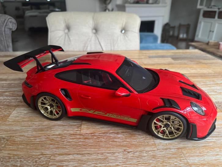 Porsche 911 GT3 RS schaal 1:12, Hobby en Vrije tijd, Modelauto's | 1:5 tot 1:12, Zo goed als nieuw, Auto, Ophalen
