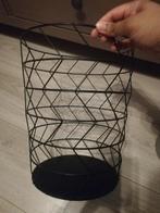 Hema Industriële metalen mat zwarte draadmand prullenbak, Ophalen of Verzenden, Nieuw, Metaal, Minder dan 50 cm