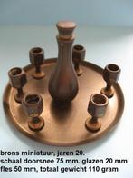 hele mooie set brons miniaturen, dienblad met fles & glazen, Ophalen of Verzenden, Brons