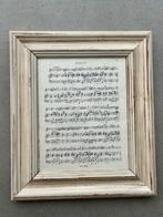 bladmuziek ingelijst, Antiek en Kunst, Ophalen of Verzenden