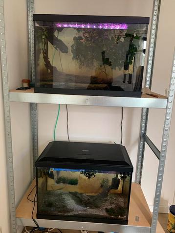 2 superfish 70 liter led kweekbakken inclusief stelling beschikbaar voor biedingen