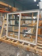 Kunststof Vast kozijn  b216 x h178 cm Crème wit -1987-, Niet ingevuld, Kunststof, Gebruikt, Raamkozijn