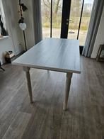 Eettafel massief hout white wash, Huis en Inrichting, Tafels | Eettafels, 50 tot 100 cm, 100 tot 150 cm, Grenenhout, Gebruikt