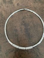 Zilverkleurige Collier met Strass, Ophalen, Overige materialen, Zo goed als nieuw, Zilver