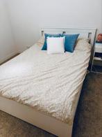 Ikea bed 140x200 met ergonomische lattenbodem en matras, Huis en Inrichting, Slaapkamer | Bedden, Wit, Tweepersoons, Zo goed als nieuw