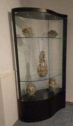 Glazen vitrine, vitrinekast, bijzonder model, 185€, Huis en Inrichting, Kasten | Vitrinekasten, Ophalen, 25 tot 50 cm, 50 tot 100 cm