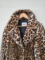 Stand faux-fur jas met Panterprint, model Camille, mt 42, Bruin, Stand, Maat 42/44 (L), Ophalen of Verzenden
